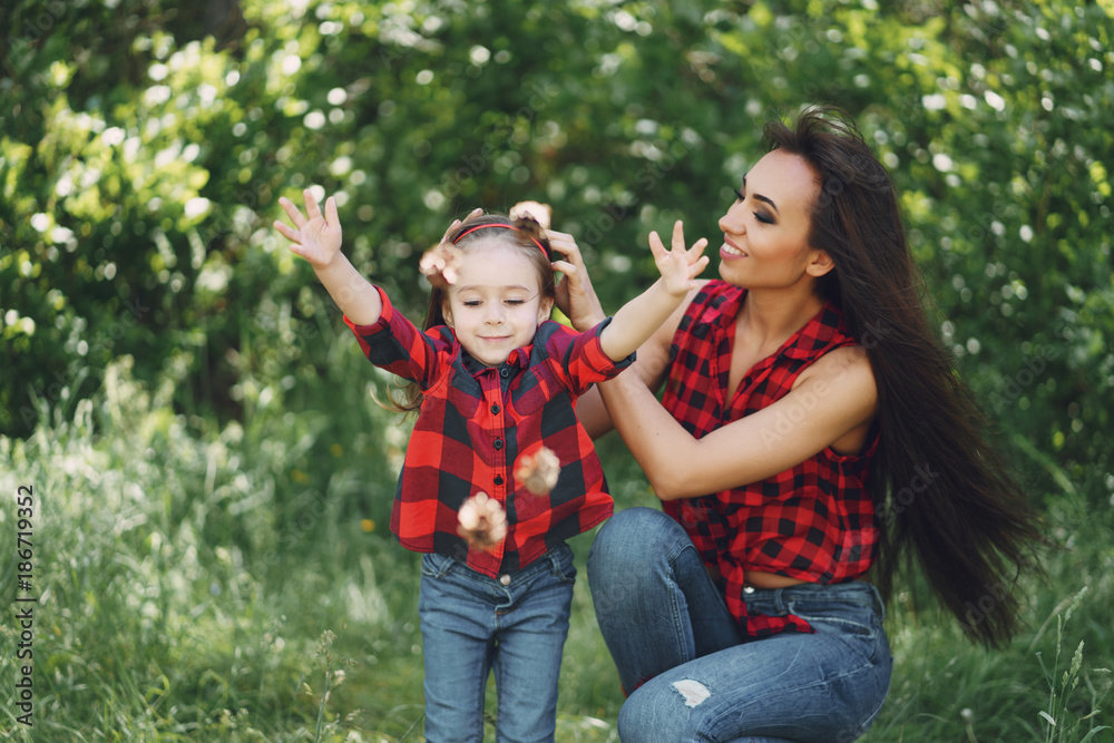 Mother with daughter