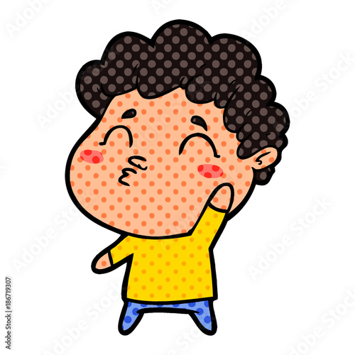 cartoon man pouting