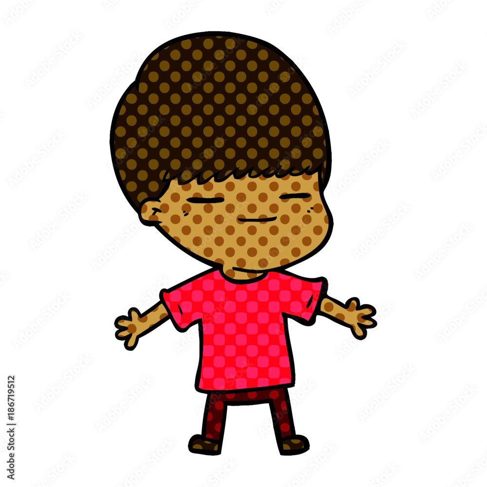 Fototapeta premium cartoon smug boy