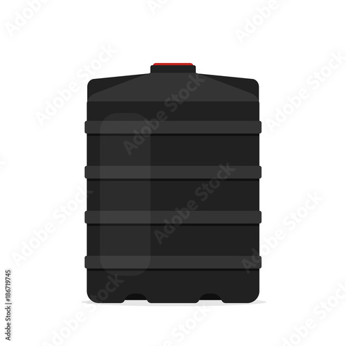 plastic black water tank icon