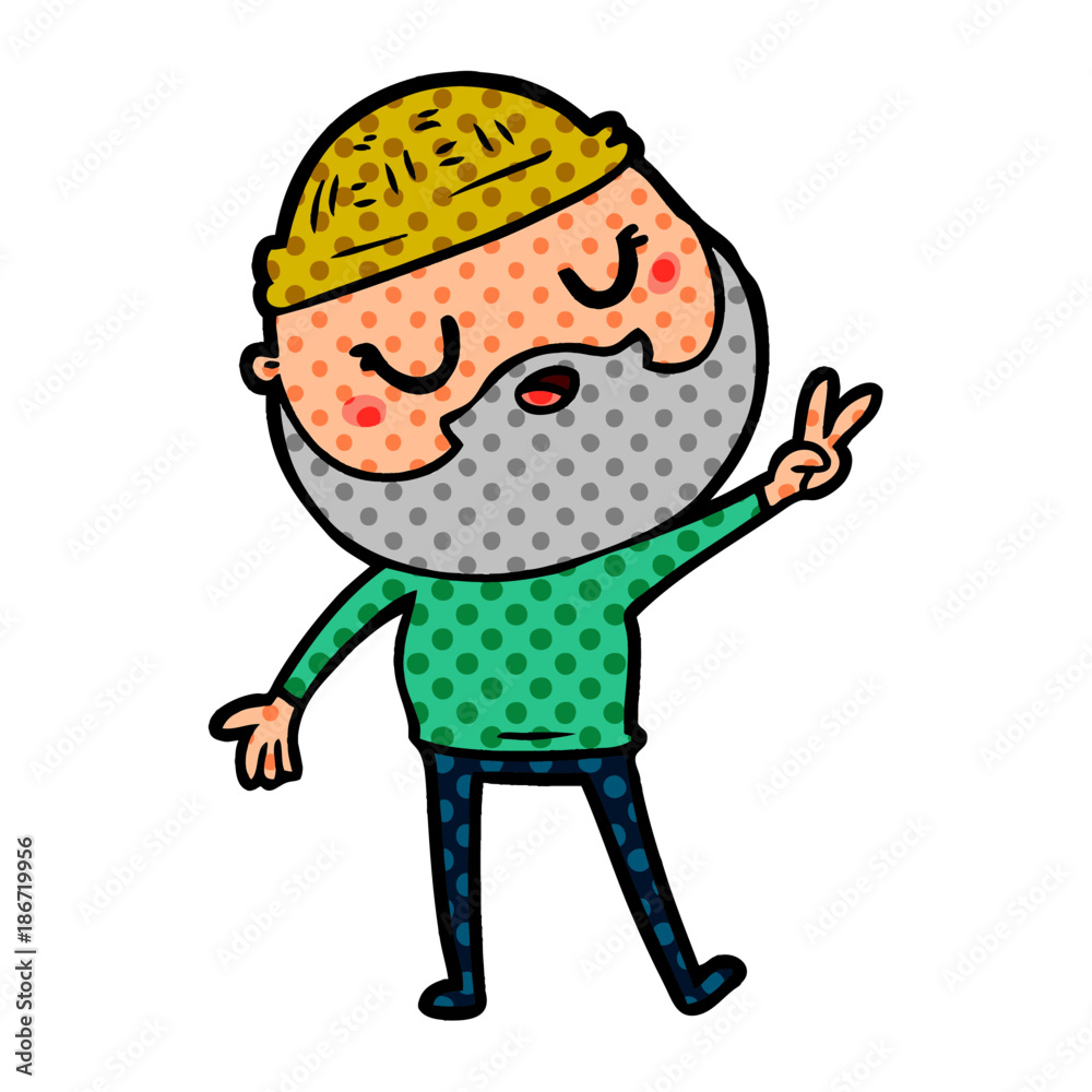 cartoon man with beard cartoon man with beard