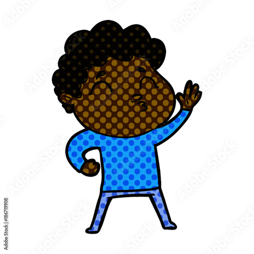 cartoon man pouting