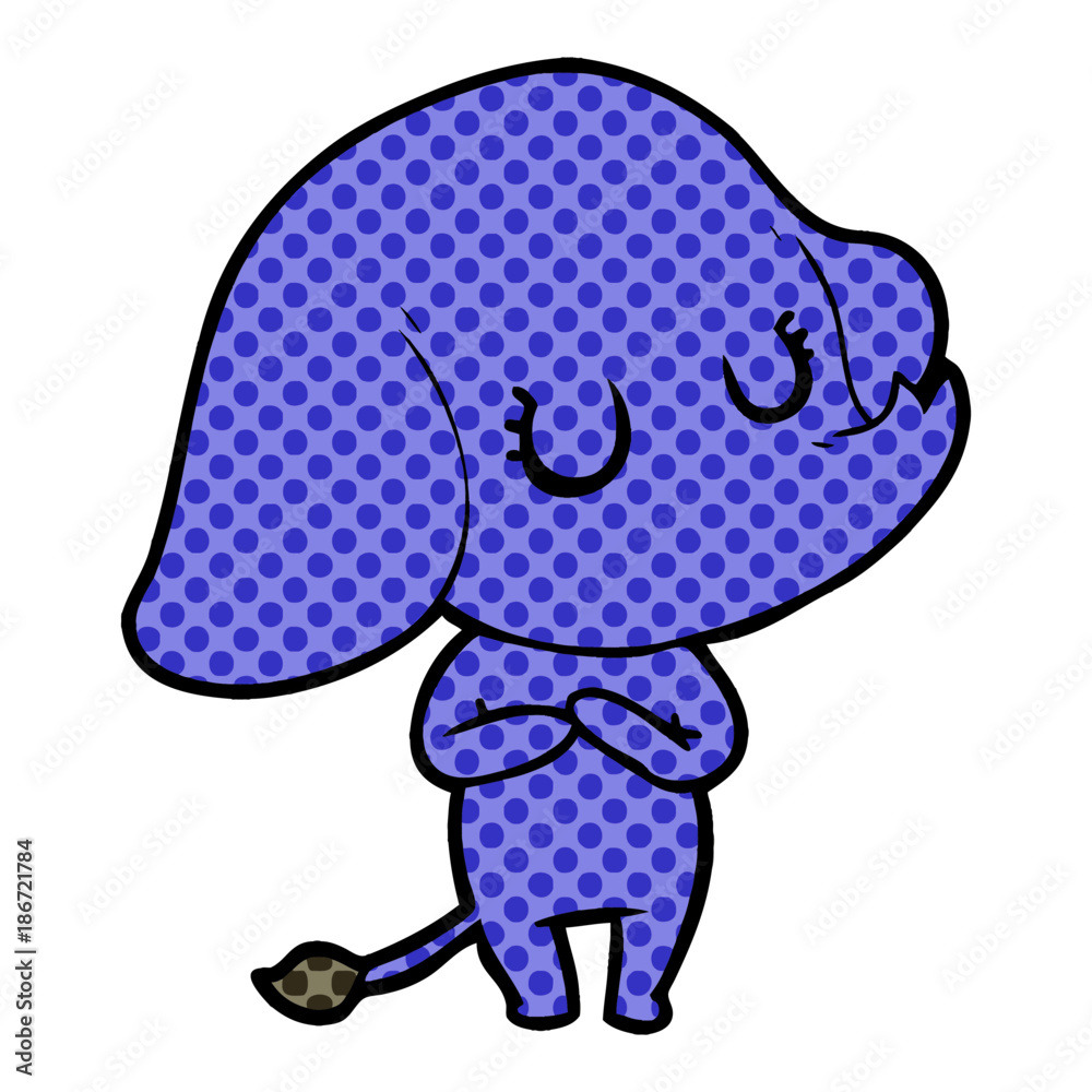 Obraz premium cute cartoon elephant