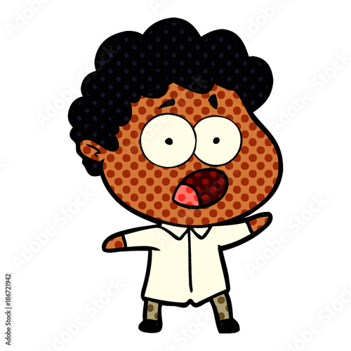 cartoon man gasping in surprise