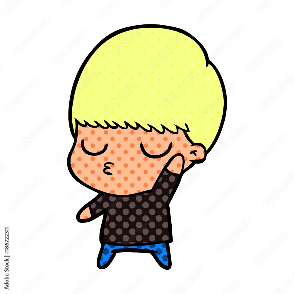 cartoon calm boy cartoon calm boy
