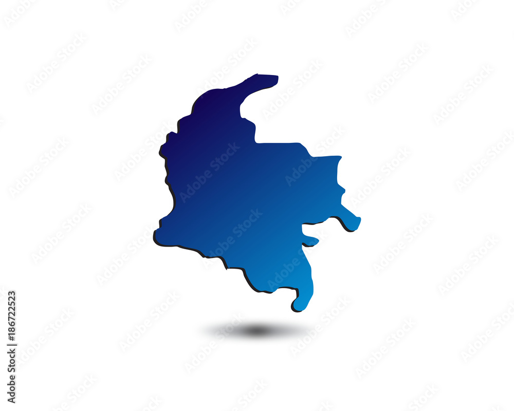 Fototapeta premium colombia map vector