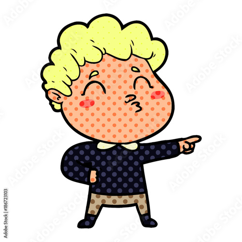 cartoon man pouting