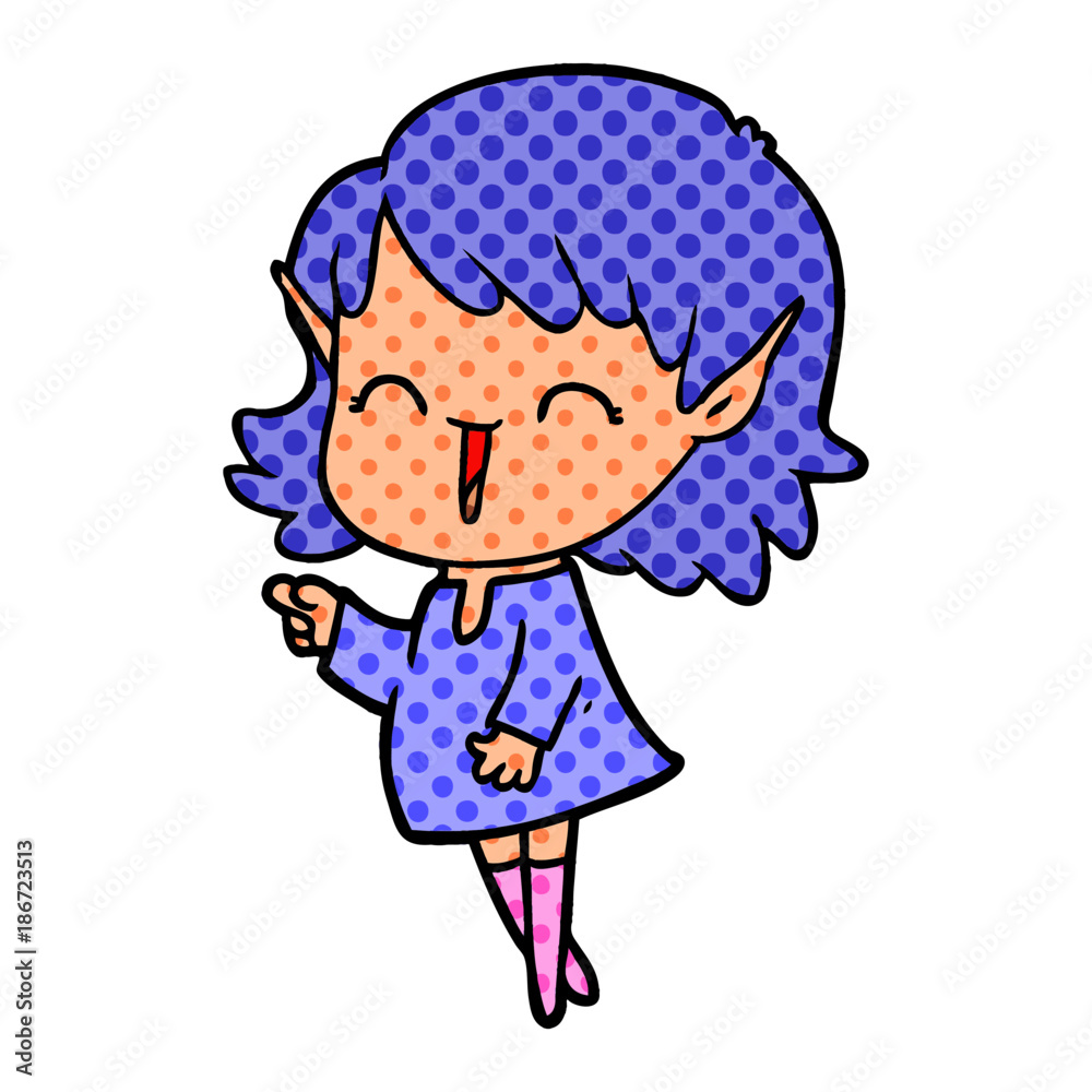 cartoon elf girl cartoon elf girl