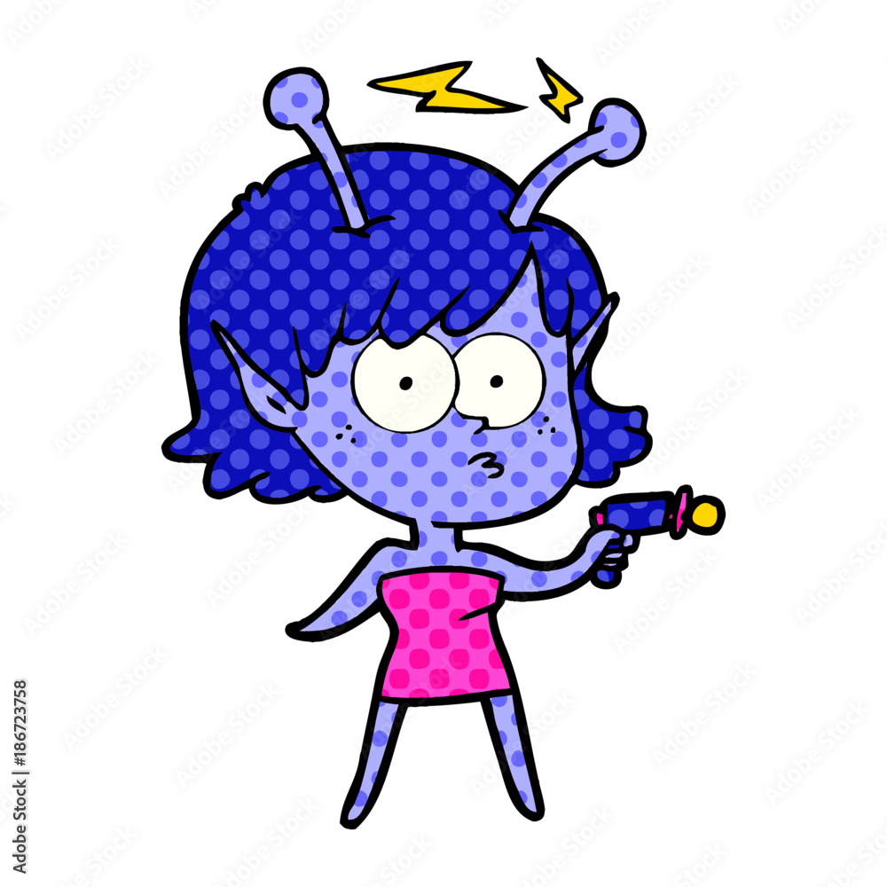 cartoon alien girl cartoon alien girl