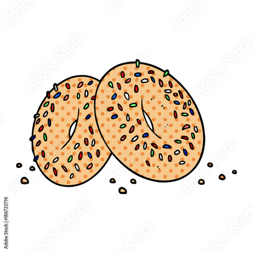 cartoon bagels