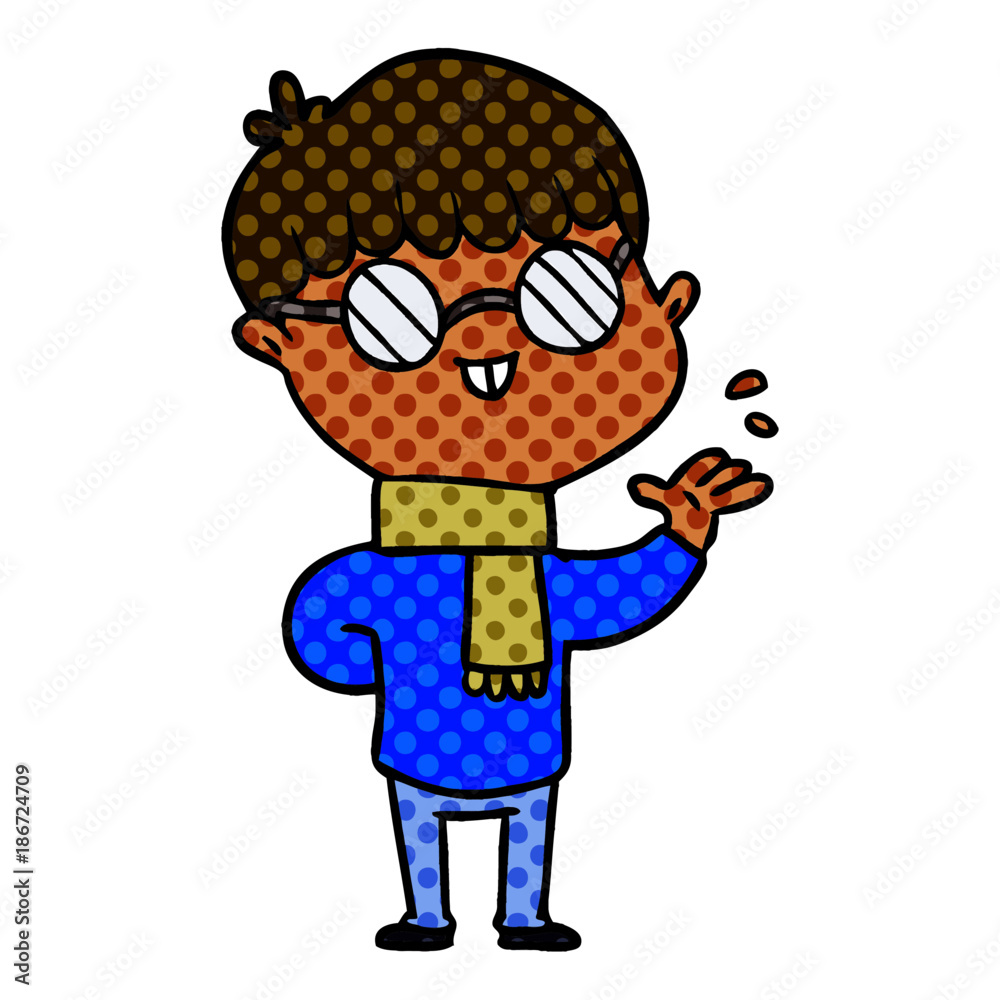 cartoon boy wearing spectacles cartoon boy wearing spectacles