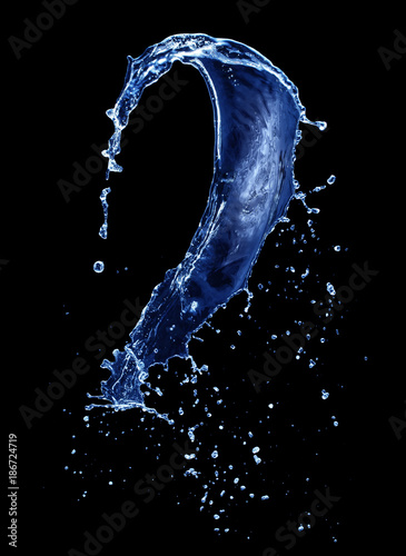 water splash on a black background