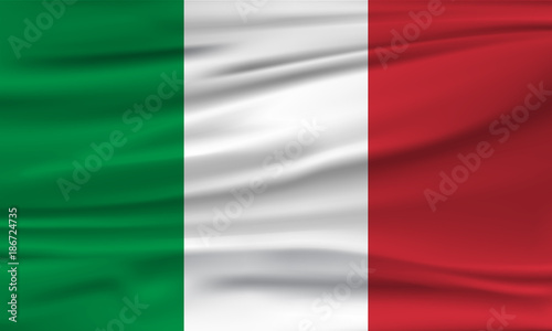 Vector flag of Italy. Vector illustration