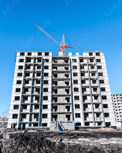 Construction Site silhouettes photo