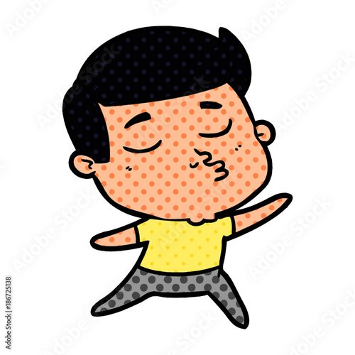 cartoon model guy pouting