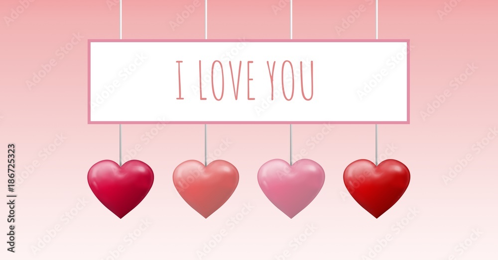 Valentines day design with hearts Valentines day design with hearts