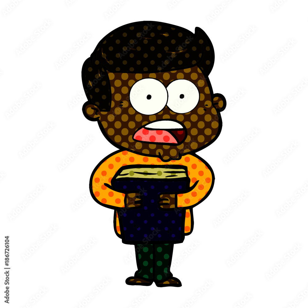 cartoon shocked man cartoon shocked man