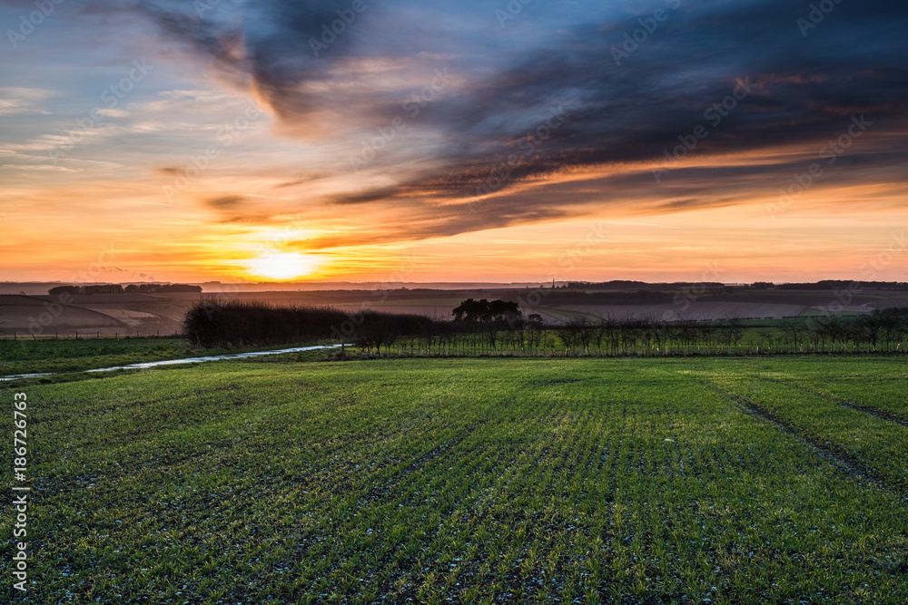 Obraz premium Sunset Cottam