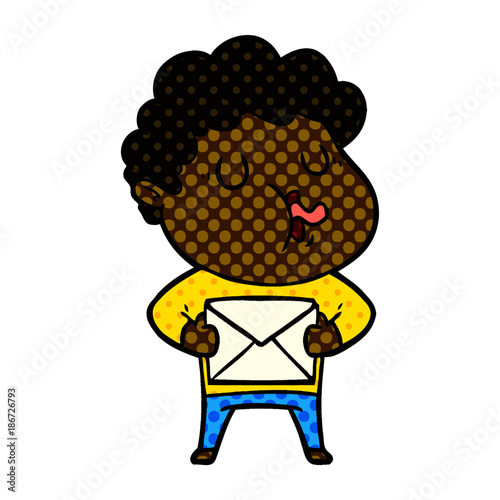 cartoon man singing