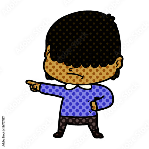 cartoon boy with untidy hair