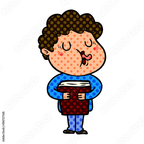 cartoon man singing