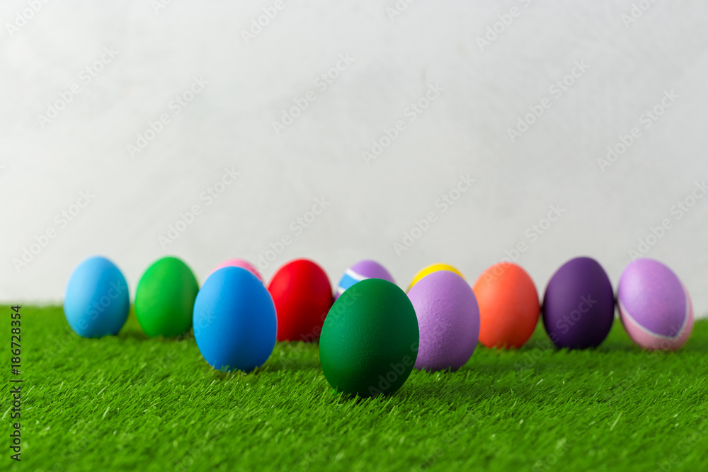 Easter eggs on the grass Easter eggs on the grass