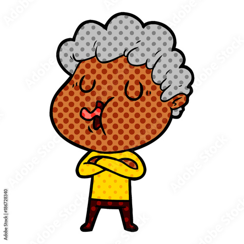 cartoon man singing