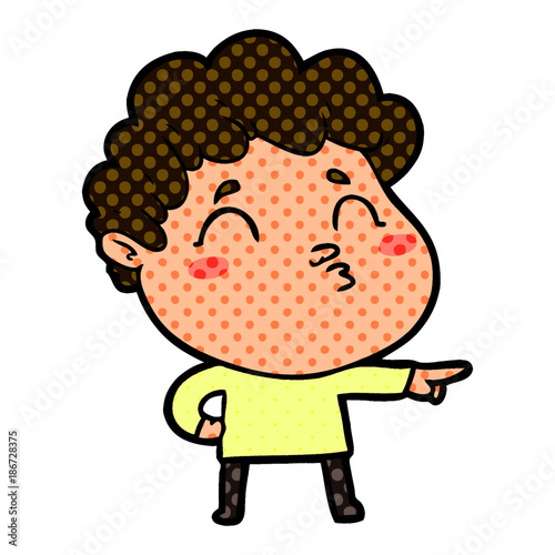cartoon man pouting