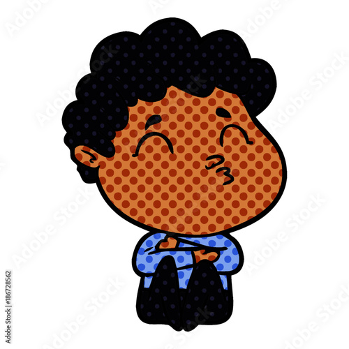 cartoon man pouting