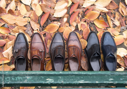 Shoes during the autumn season. photo