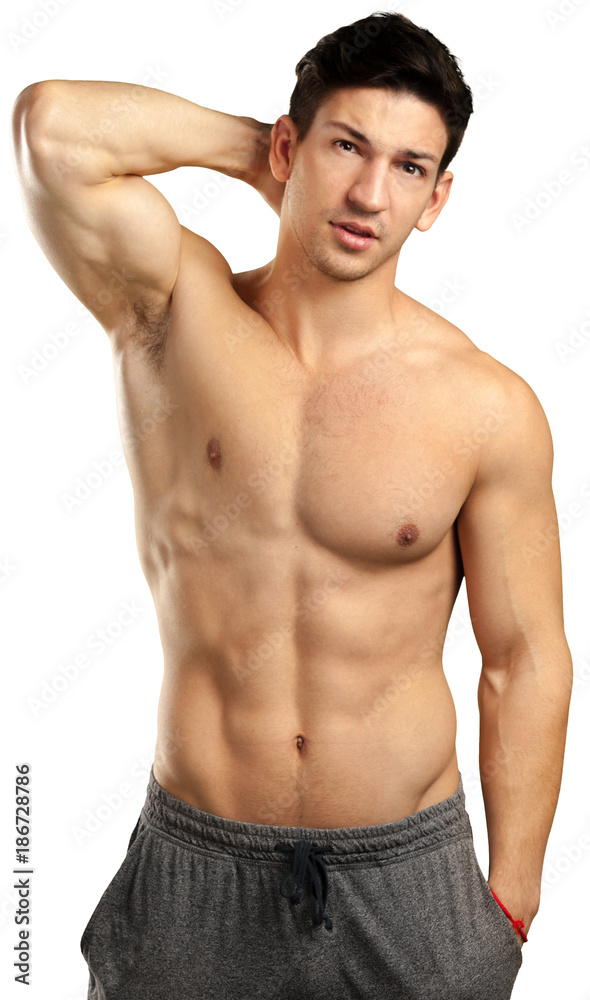 Obraz premium muscular man isolated on white