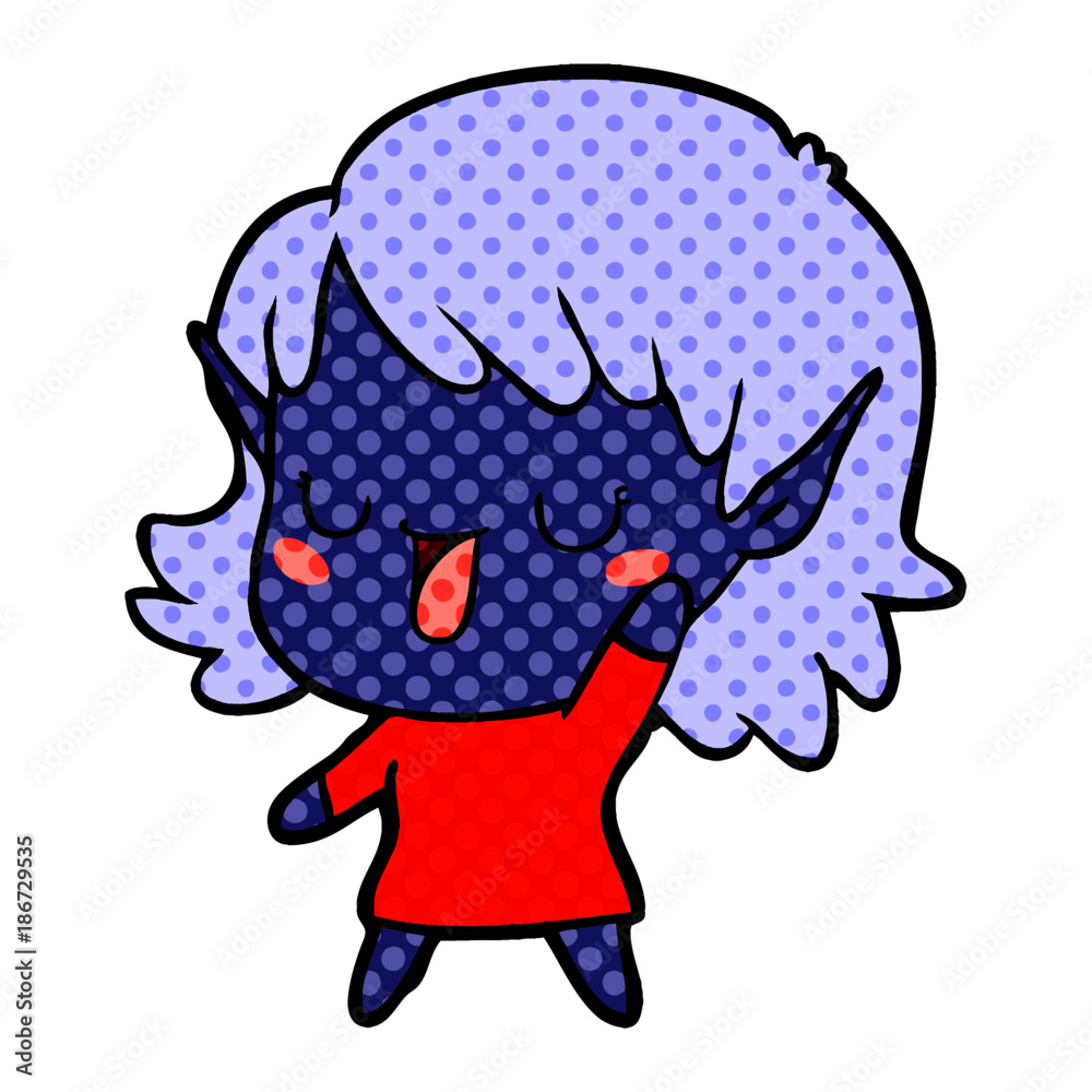 cartoon elf girl