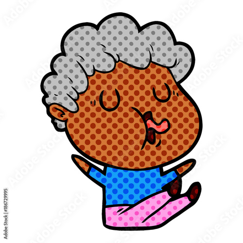 cartoon man singing
