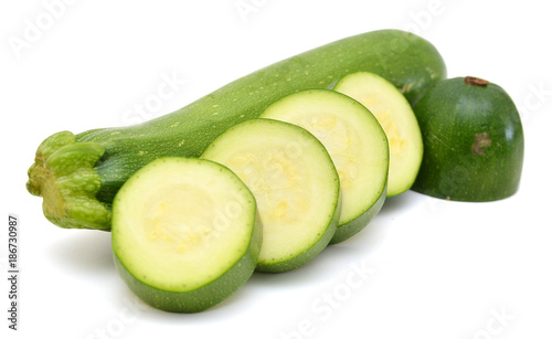 zucchini courgette Isolated on white