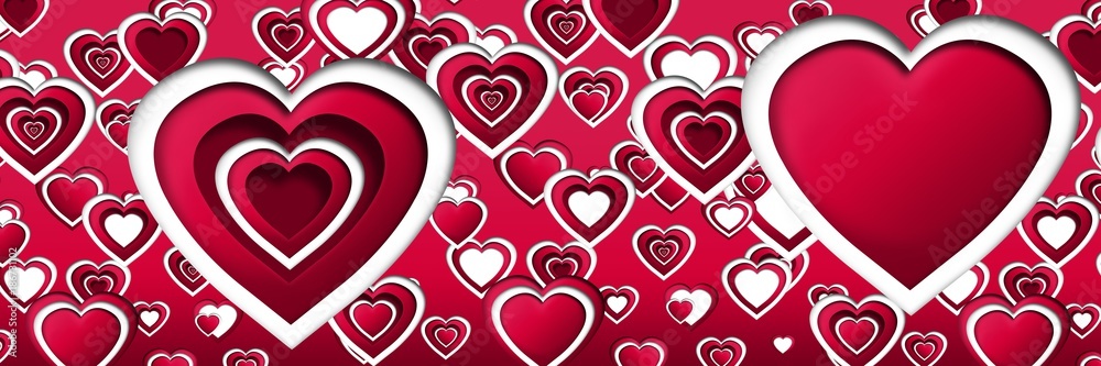 Valentines day design with hearts Valentines day design with hearts