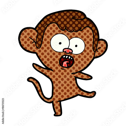 cartoon shocked monkey