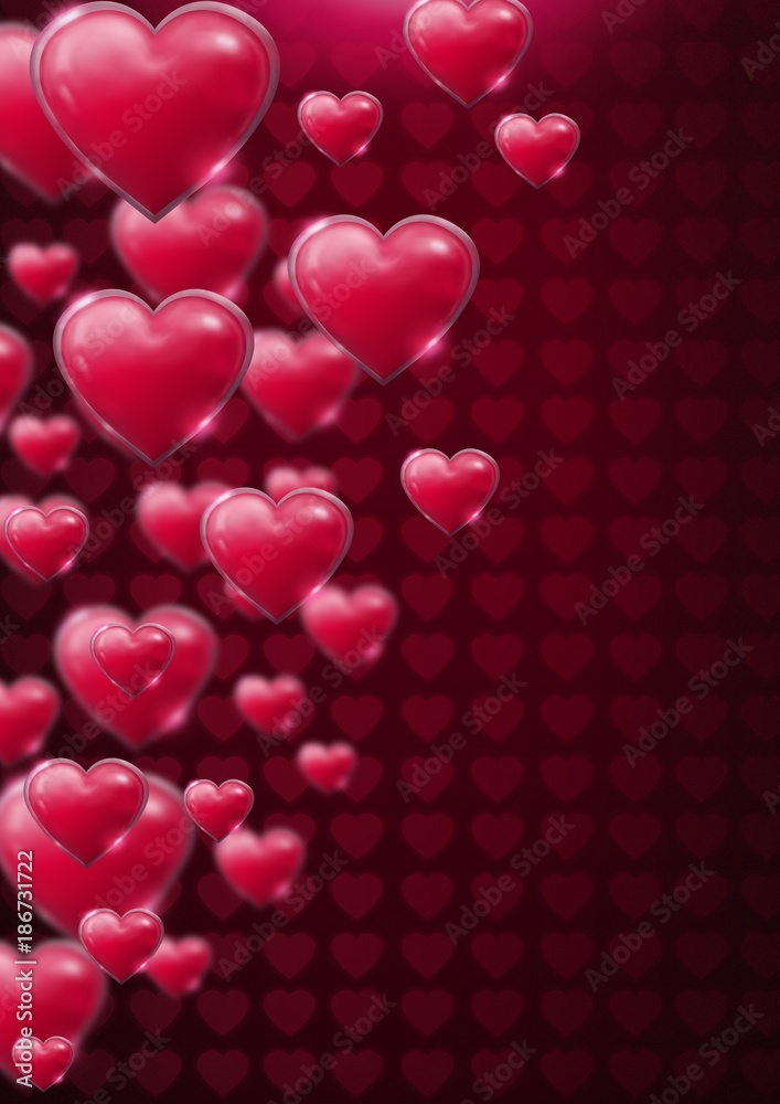 Shiny bubbly Valentines hearts Shiny bubbly Valentines hearts