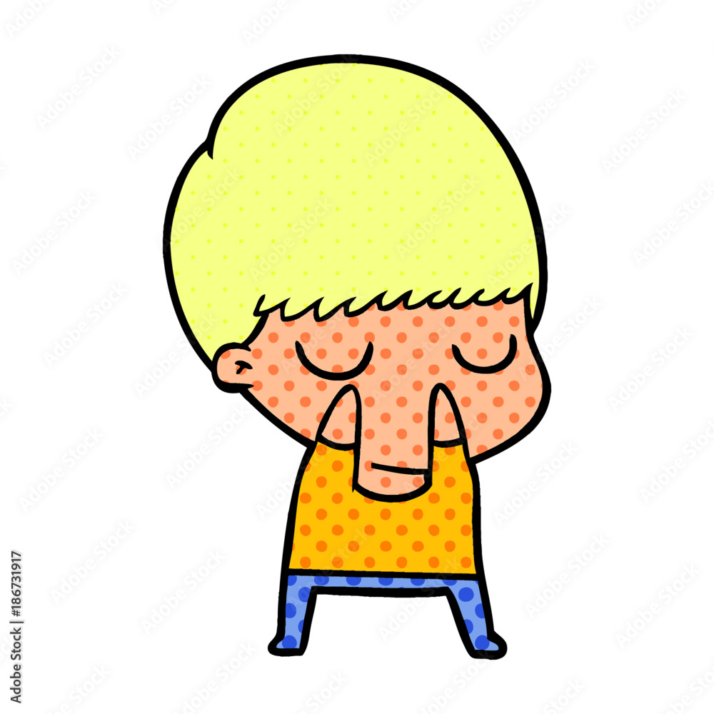 cartoon calm boy cartoon calm boy