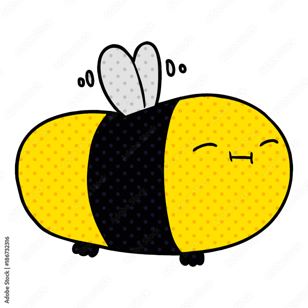 Naklejka happy cartoon bee