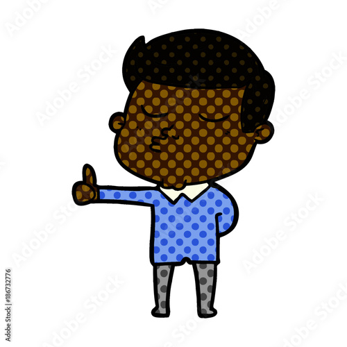 cartoon model guy pouting