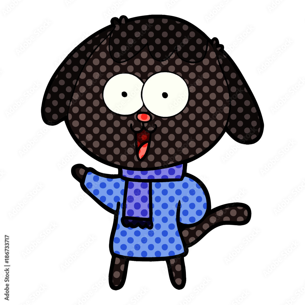 Fototapeta premium cute cartoon dog