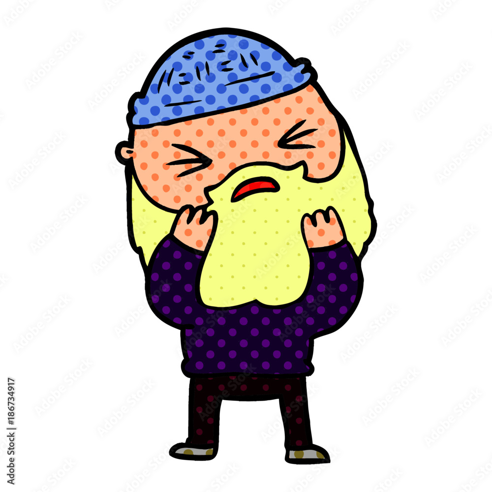 cartoon man with beard