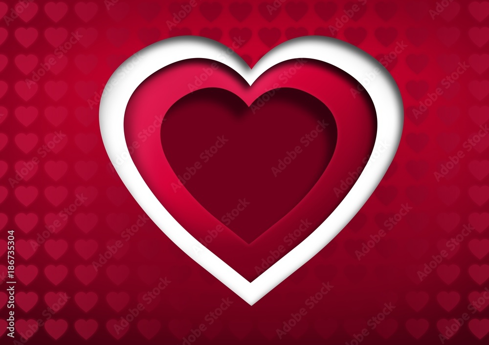 Valentines day design with hearts Valentines day design with hearts