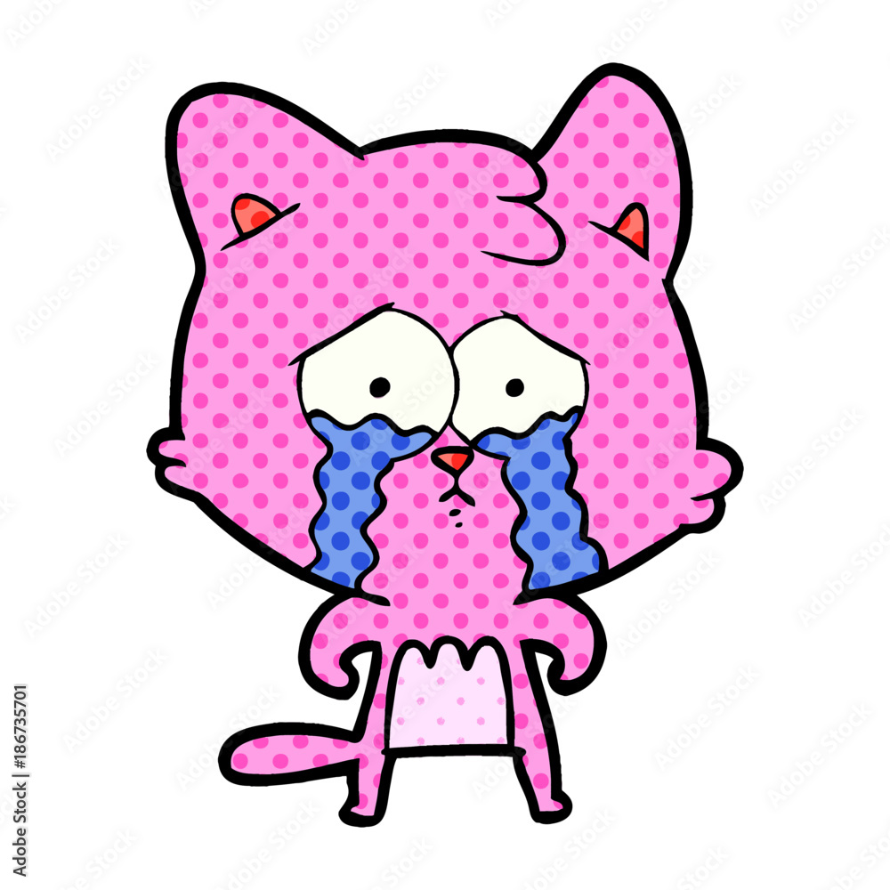 cartoon crying cat cartoon crying cat