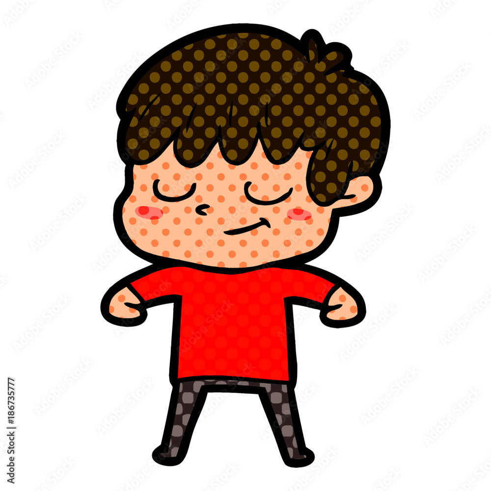 cartoon happy boy