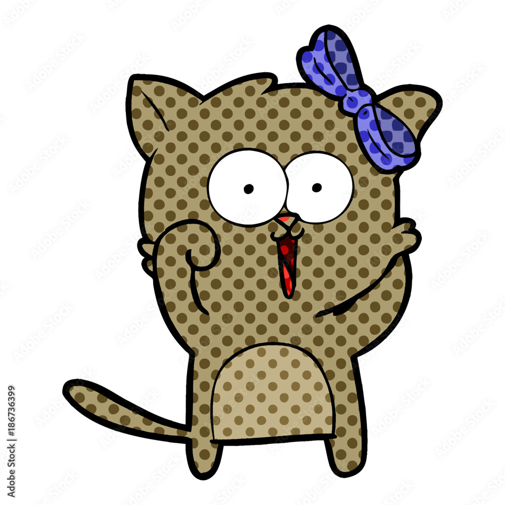 Obraz premium cartoon cat