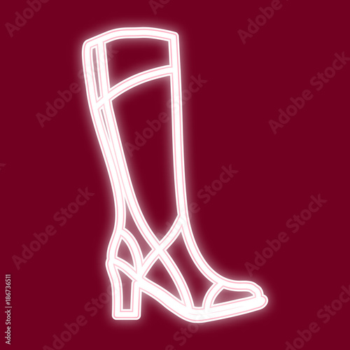 The image of a female boot. 