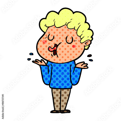 cartoon man singing