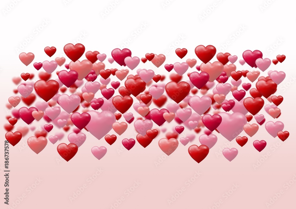 Valentines day design with hearts Valentines day design with hearts