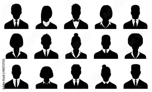 Business avatars , profile icons set